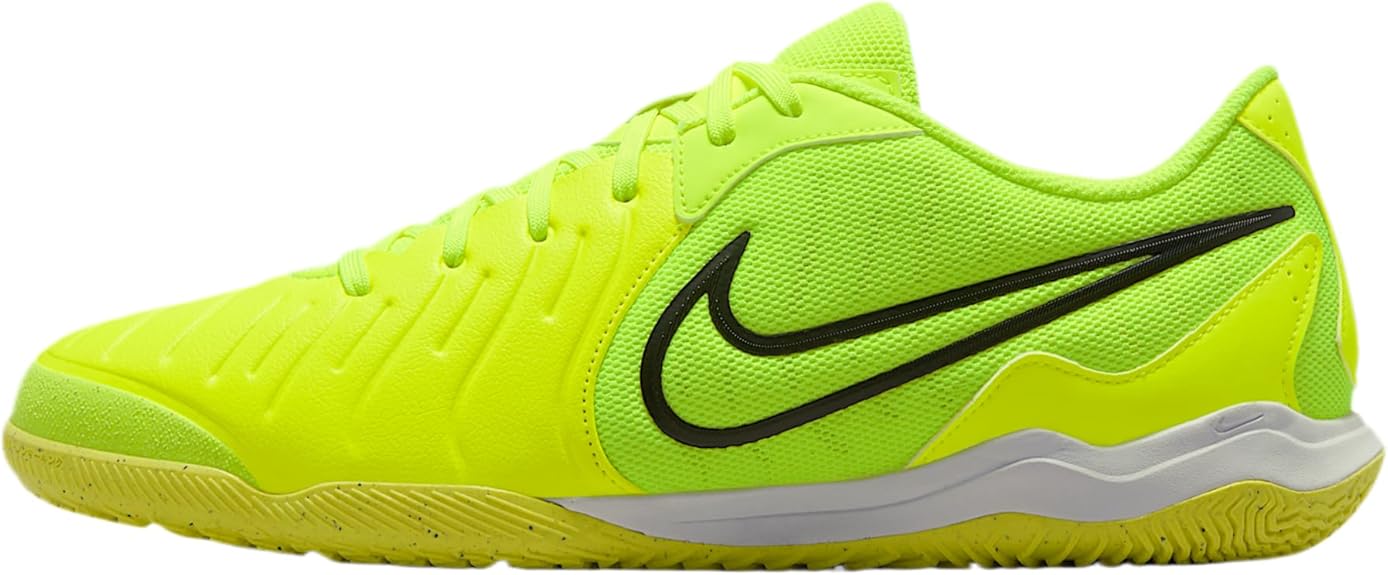 Nike Tiempo Legend 10 Academy Indoor/Court Low-Top Soccer Shoes (Volt/Black)