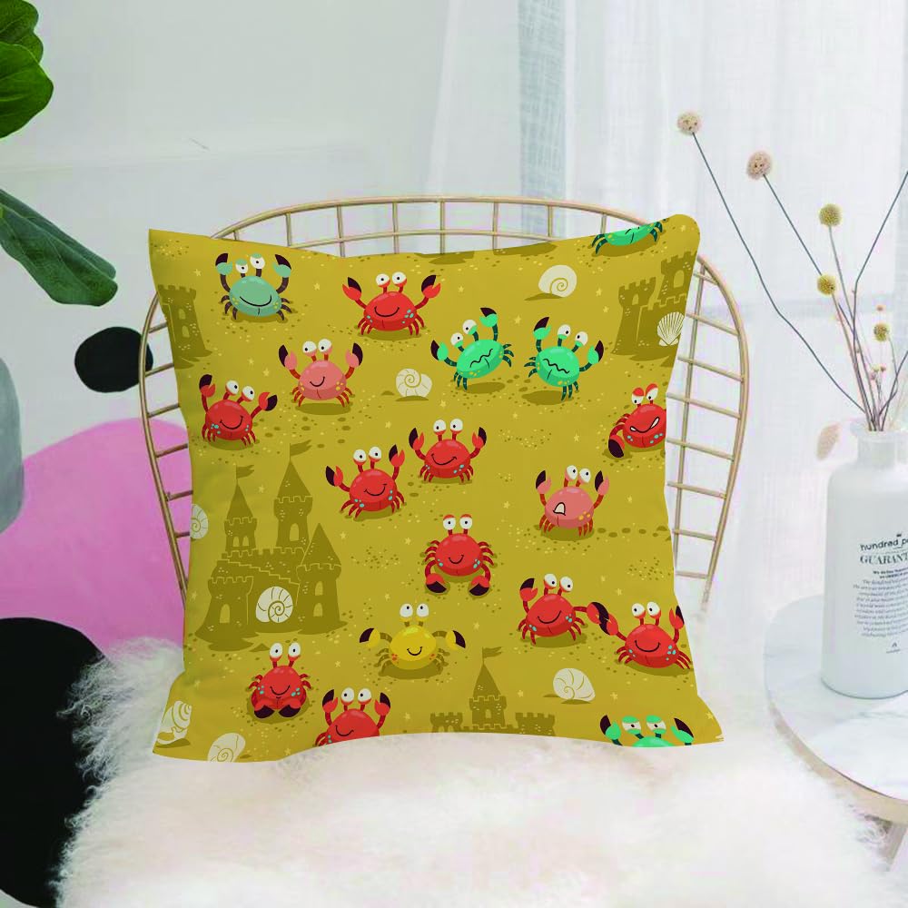 HYOSXW Cushion Cover,Throw Pillow Case Home Decorative for Living Room Bedroom Sofa Chair 16X16 Inch,endless background with crabs.,Pillowcase 40X40cm