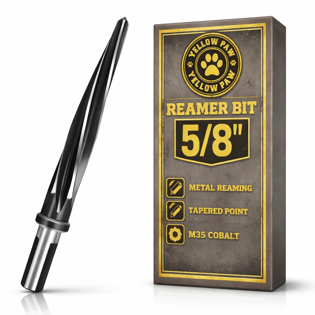 5/8 Inch Cobalt Reamer Bit (Industrial Grade M35 Cobalt) Spiral Reamer for Deburring Metal, Stainless Steel, & Other Hard Metals