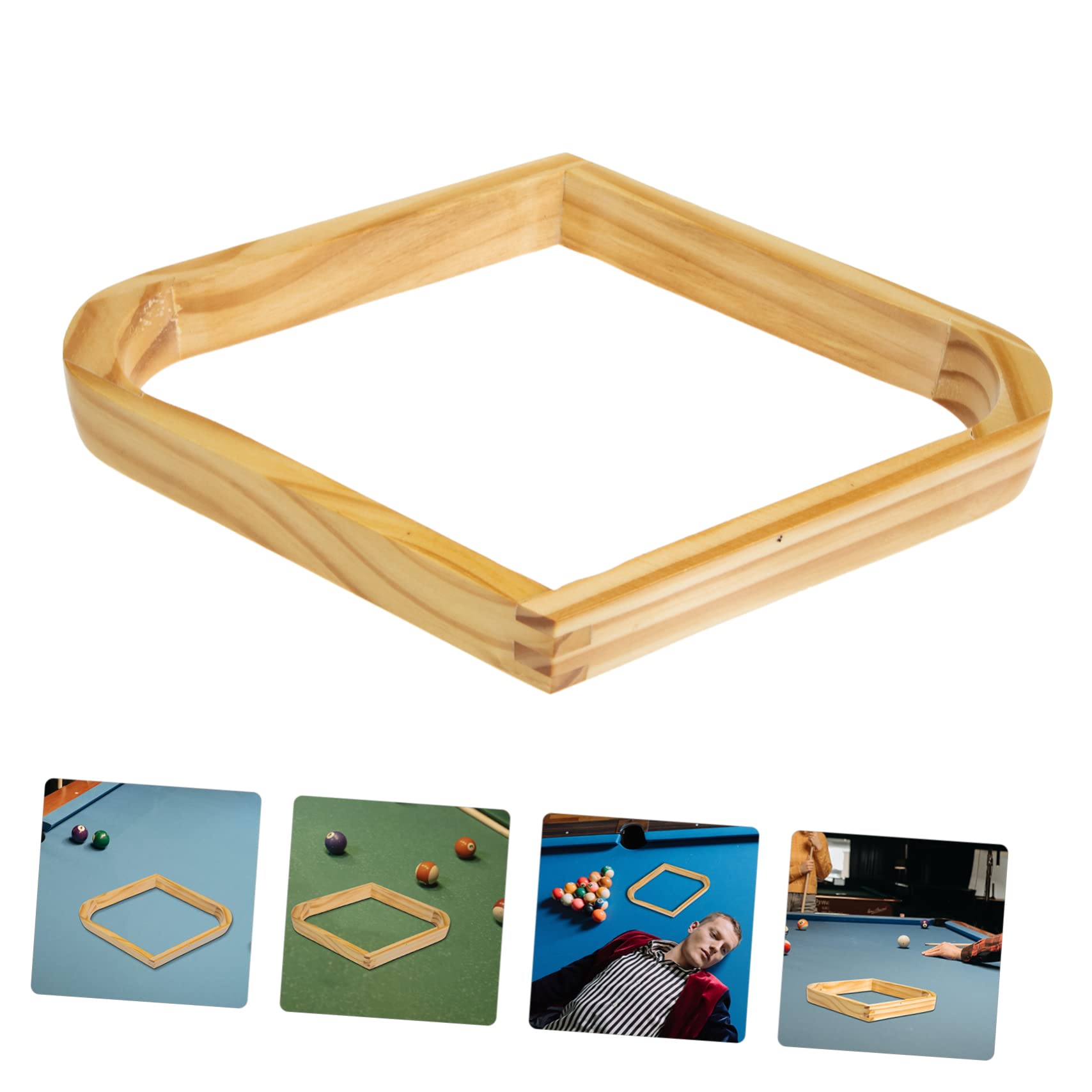 Support de Boules de Billard, Triangle de Billard, Cadre de Billard, 2 pièces, Accessoires de Table de Billard, Support de Billard en Bois(30x20.5cmx4pcs)