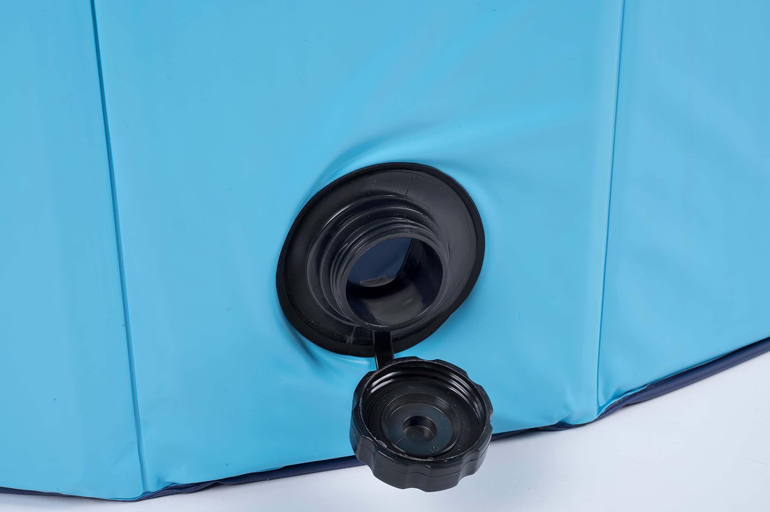 maxxpro Hundepool - 160 x 30 cm - Große Hunderassen - Faltbar - Anti-Rutsch-Boden - mit Entleerungsventil - Blau