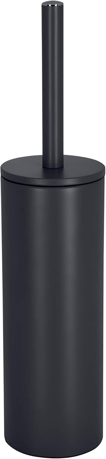 Spirella Toilet Brush with Stainless Steel Support Akira matt, Metal, Black/White, 40 x 9.5 x 9.5 cm