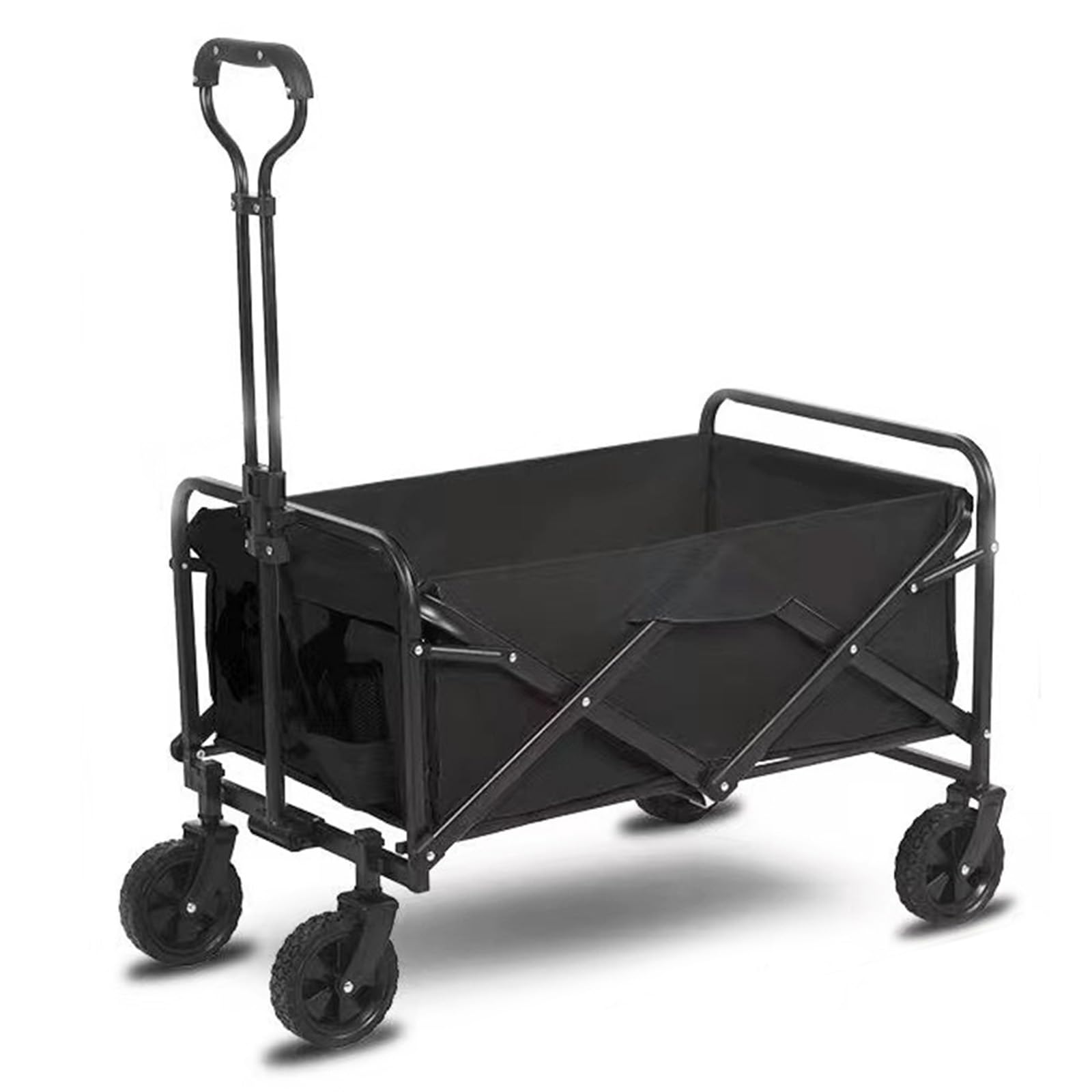 ANTOLEFolding Wagon Cart Trolley Wagon Cart with Foldable Aluminum Table Plate,Large Capacity Beach Wagon with Big All-Terrain Beach Wheels,150L Large Capacity,Outdoor Garden Cart Foldable Wagon