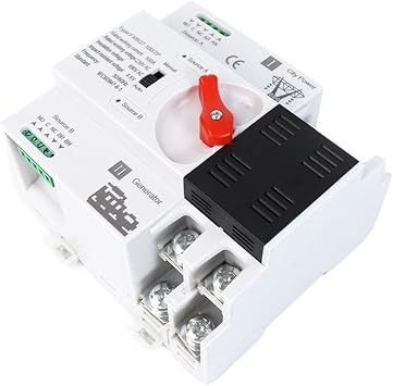 Double power automatic transfer switch ATS Automatic Transfer Switch 220V Din Rail Auto Change Over Switch 2P Dual Power Selector Switches Generator Solar 63A 100A ( Size : 2P , Color : 63A (PV Solar