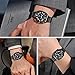 WONJOY Compatible with Samsung Galaxy Watch Ultra Band 47mm(2025/2024), Robust Men Stainless Steel Replacement Link Metal Bracelet (Black&Orange)