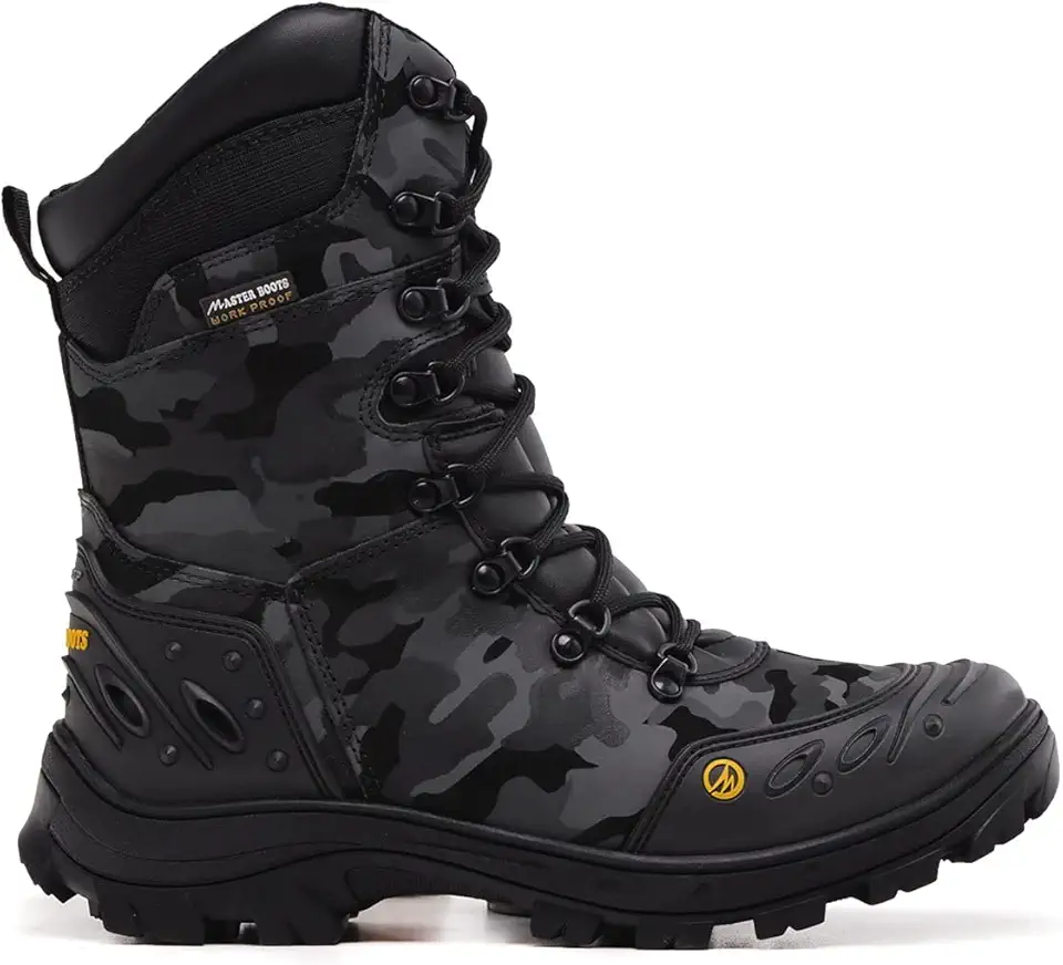 Bota Masculina Motociclista Coturno Cano alto Couro Legitimo Conforto