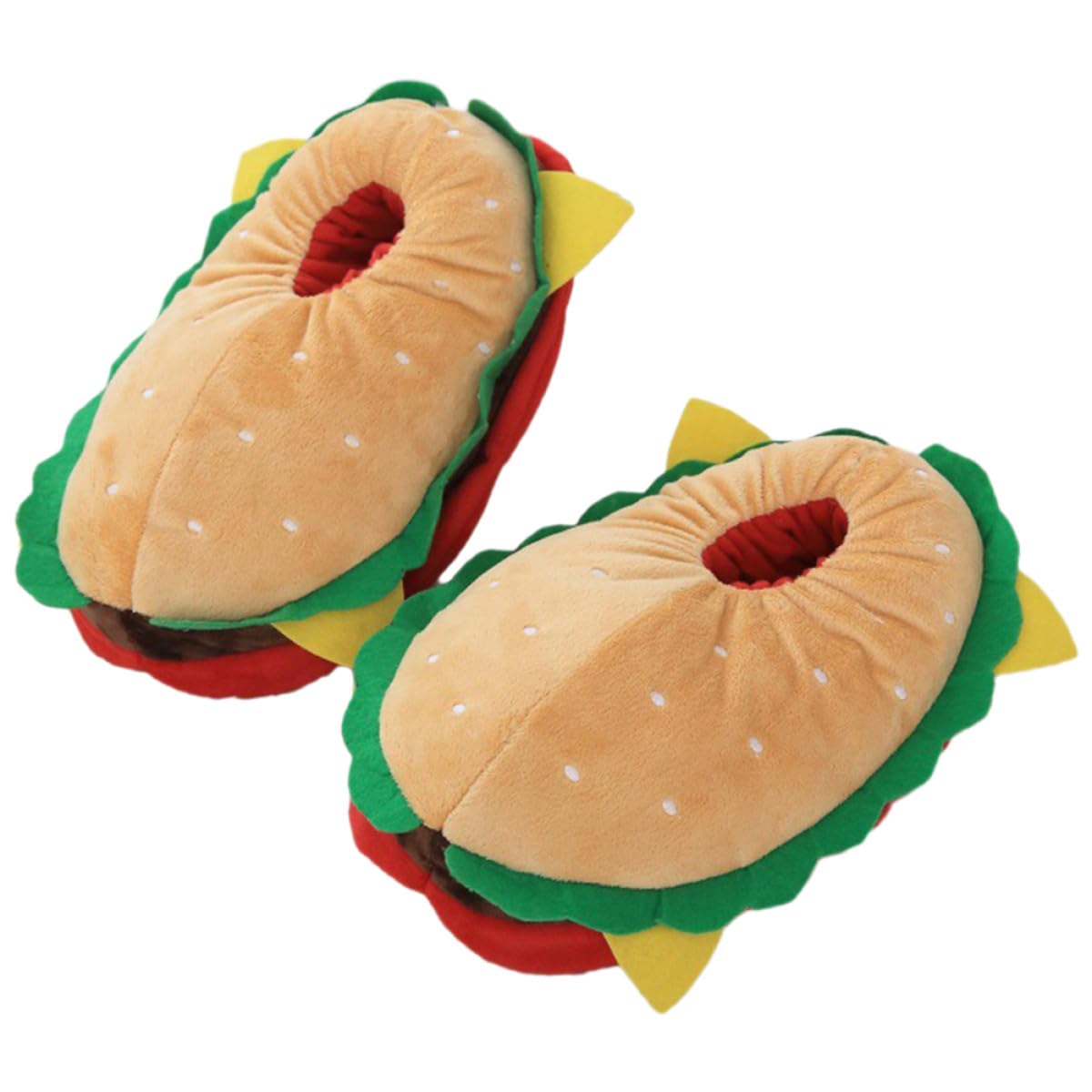 Pantuflas de Hamburguesa para Mujer Cálidas y Cómodas, de Felpa Agradable Que Mantienen el Calor, Ideales Vida en Casa en Invierno, Talla 38
