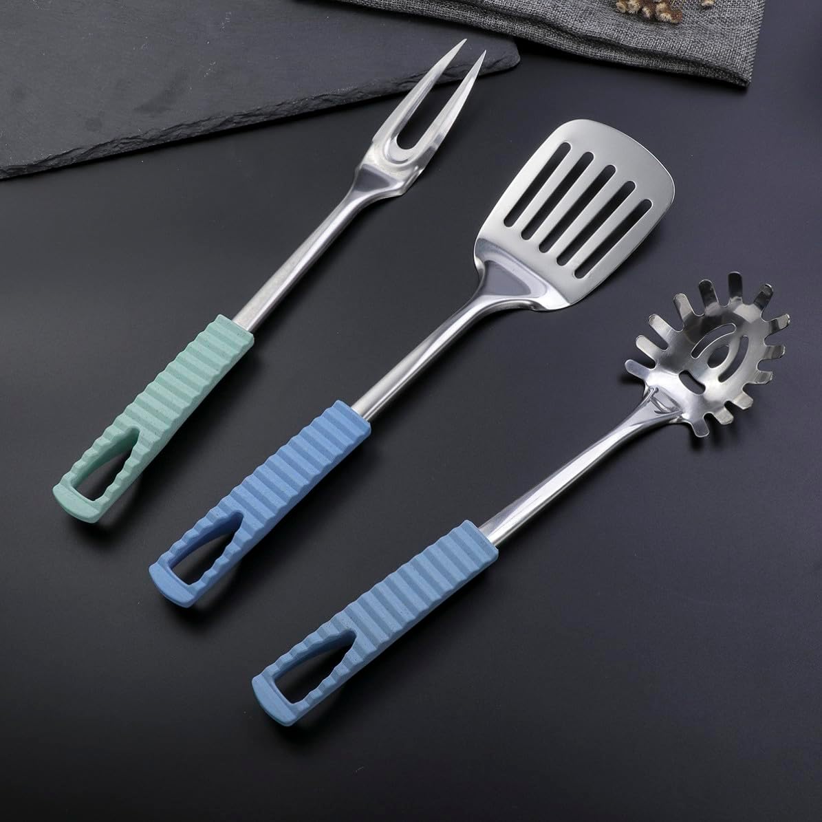 Stainless Steel Meat Fork Carving Fork with Brushed Handle