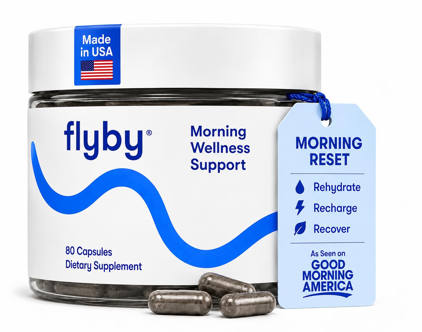 Flyby Recovery with DHM, Milk Thistle &amp; Activated Charcoal - 80 Count