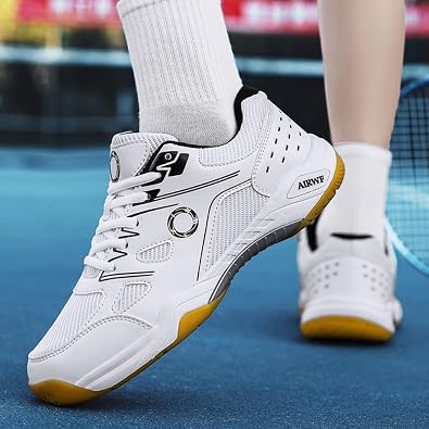 Badminton Shoes Lightweight Indoor Court Shoes Non-Slip Breathable Training Sneakers for Men Women