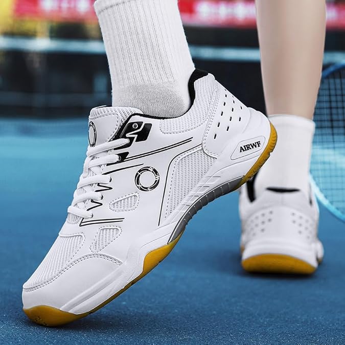 Badminton Shoes Lightweight Indoor Court Shoes Non-Slip Breathable Training Sneakers for Men Women