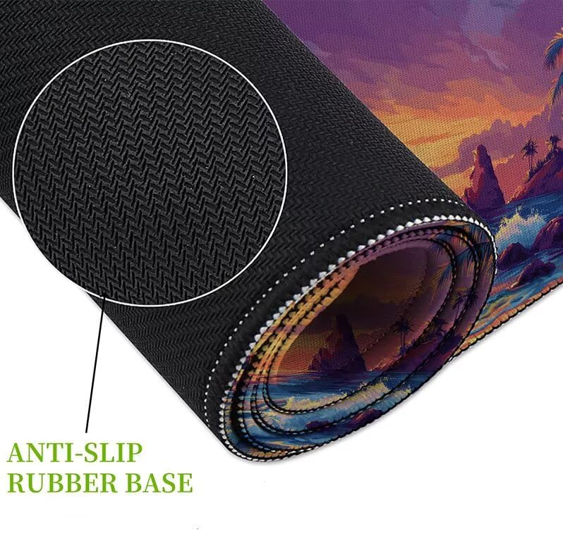 Tapis souris XXL pour éviter le glissement du clavier et protéger le bureau PC - 5