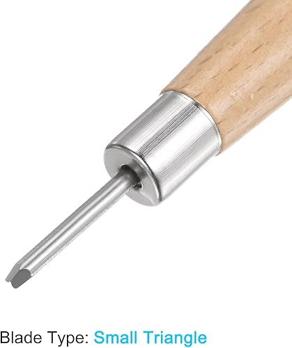 Miniatura 3 de uxcell Cuchillo para tallar madera, cinceles, acero al carbono 50# de 0.059 in, pequeño triángulo para esculpir Graver para manualidades, escultura,