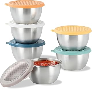 6 Pack Ketchup Container for Lunch Box, Salad Dressing Containers To Go, Reusable Leakproof Stainless Steel Small Container with Lid, Ideal for Kitchen Storage, Travel, Picnic and Meal Prep