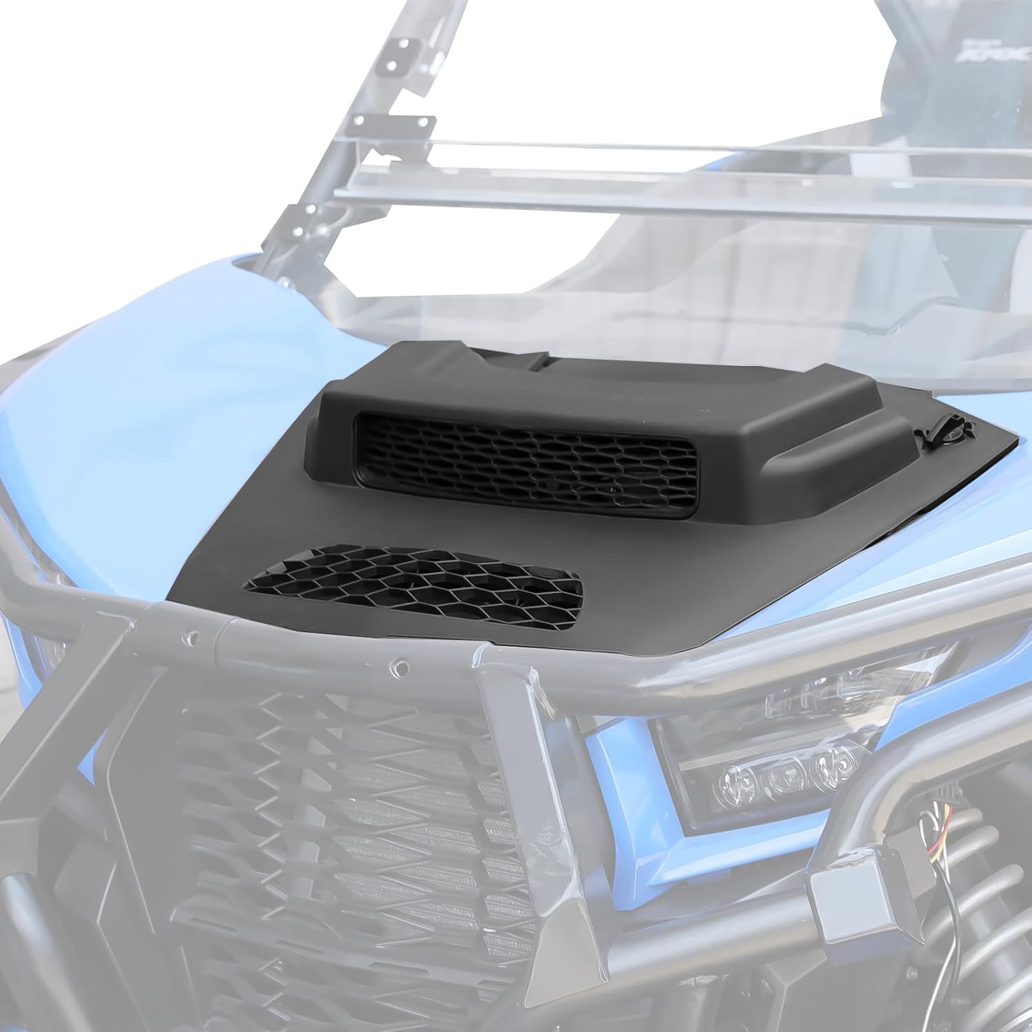 Hood Scoop with Air Intake Vent Fit for Kawasaki Teryx KRX 1000, Durable Sport Front Turbo Hood Cover with Grill Vents for Kawasaki Teryx KRX KRX4 1000 2020-2025 Accessories, Impact Resistant