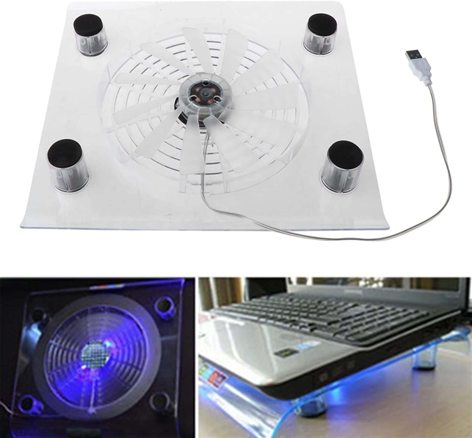 Base di raffreddamento da Gaming Silenzioso Dispositivo Di Raffreddamento Del Computer Portatile Che Raffredda Il Supporto Cuscinetto Notebook Da 12-14 Pollici per PC Notebook