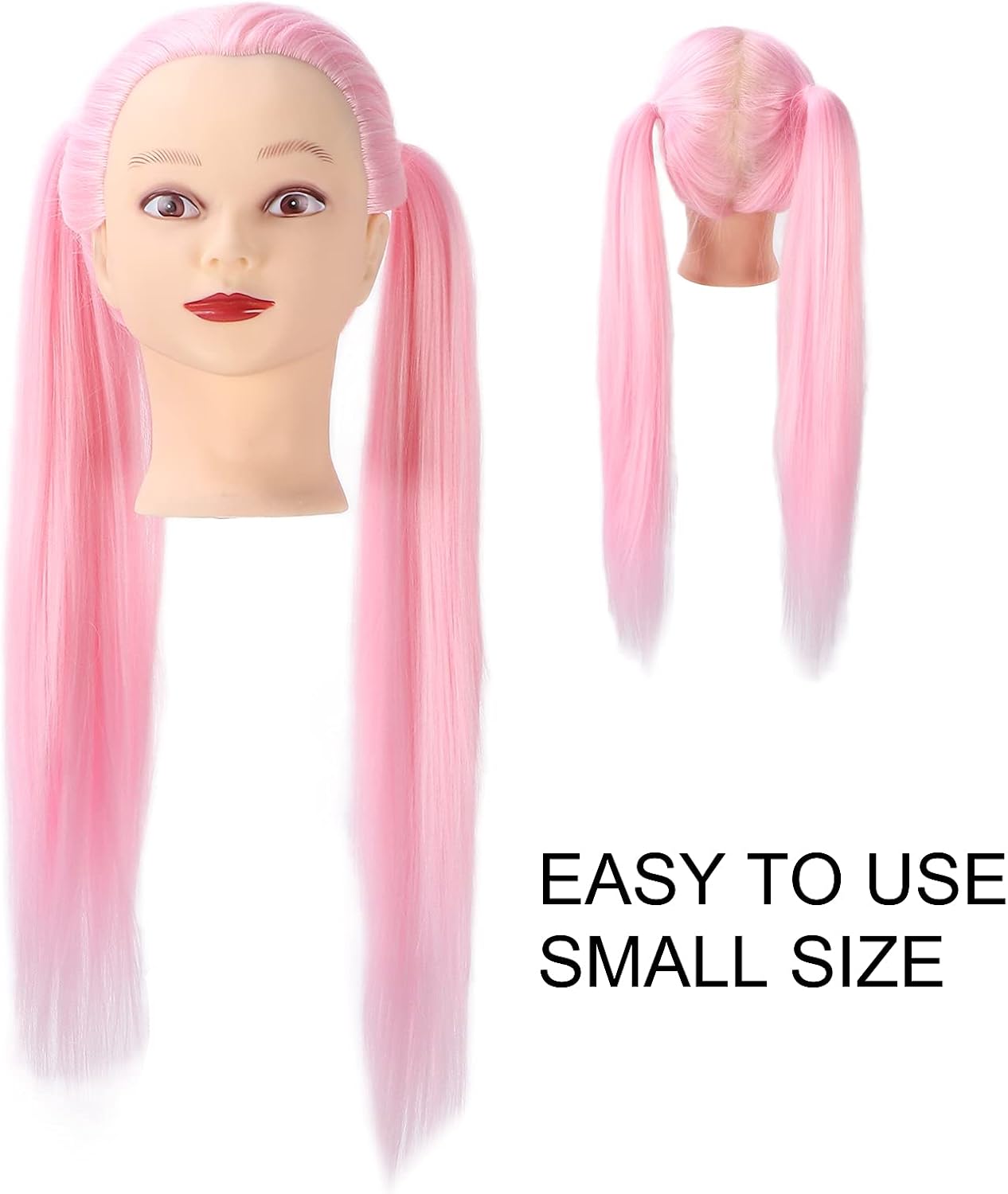 Stylish Long Hair Mannequin Head, 12 Inches, for Beauty Teachers and ' Hair Styling Training Practice