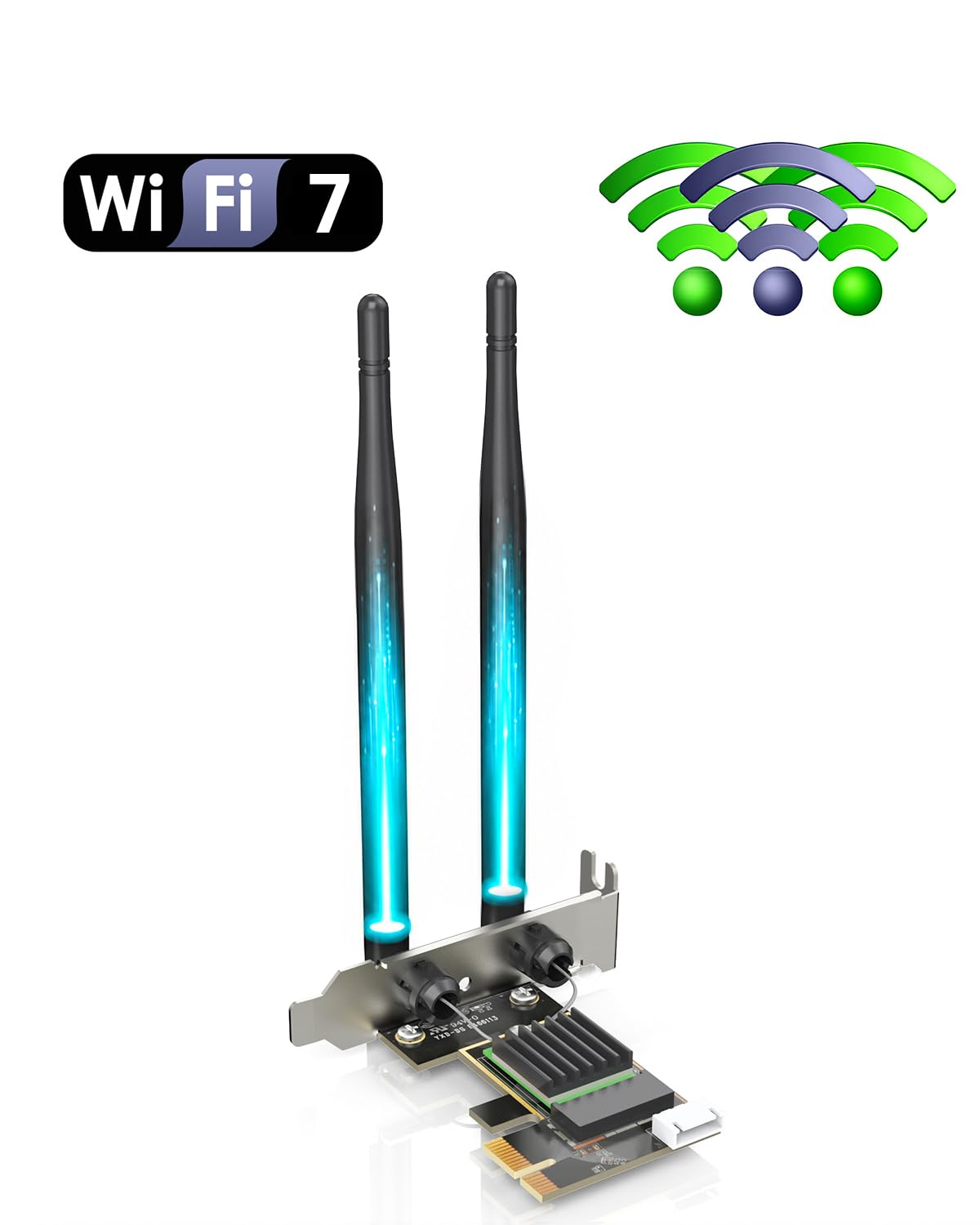WAVLINK Carte WiFi 7 PCIe BE6500 avec Bluetooth 5.4，Carte WiFi pour PC