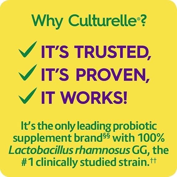 Culturelle Digestive Health Daily Probiotic for Women & Men Chewables 24 Ct