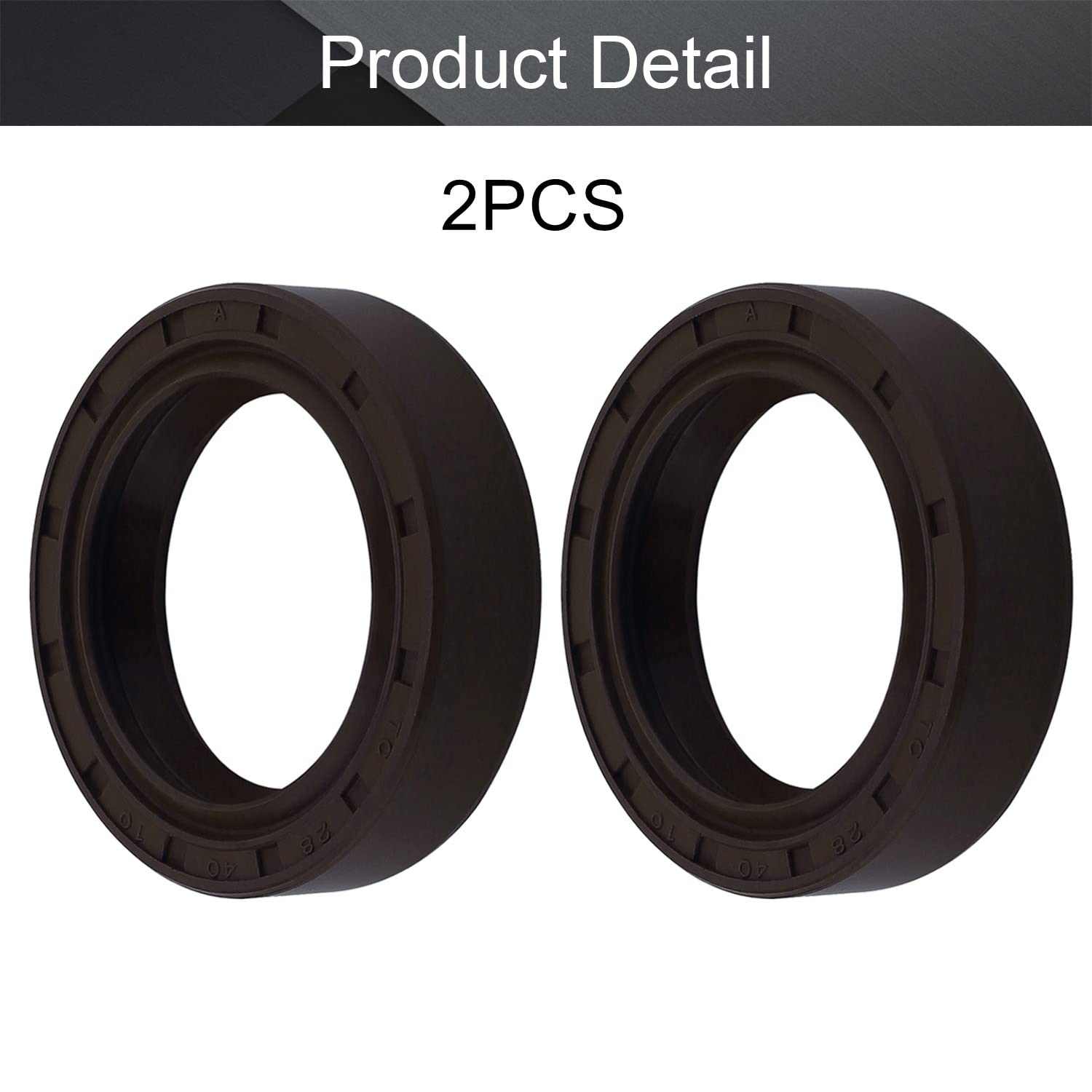 Othmro Oil Seal, TC 40mm X 70mm X 10mm Nitrile Rubber Cover Double Lip With Spring For Automotive Axle Shaft, Brown 1pcs