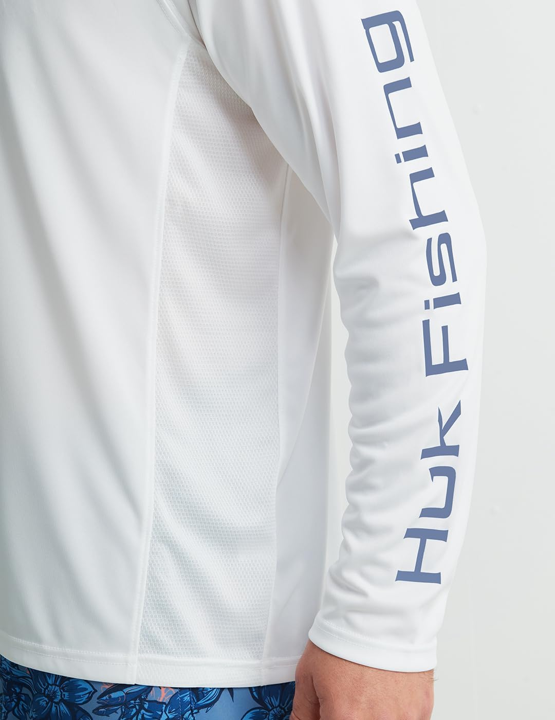 HUK Mens Pursuit Vented Long Sleeve Hoodie, Fishing Shirt with Hood