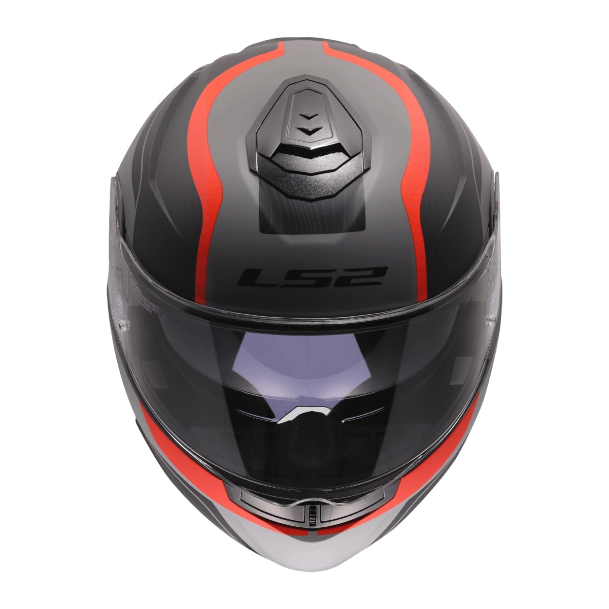 LS2, Casco Moto Modulare STROBE II MONZA Black Grey Red, XXL