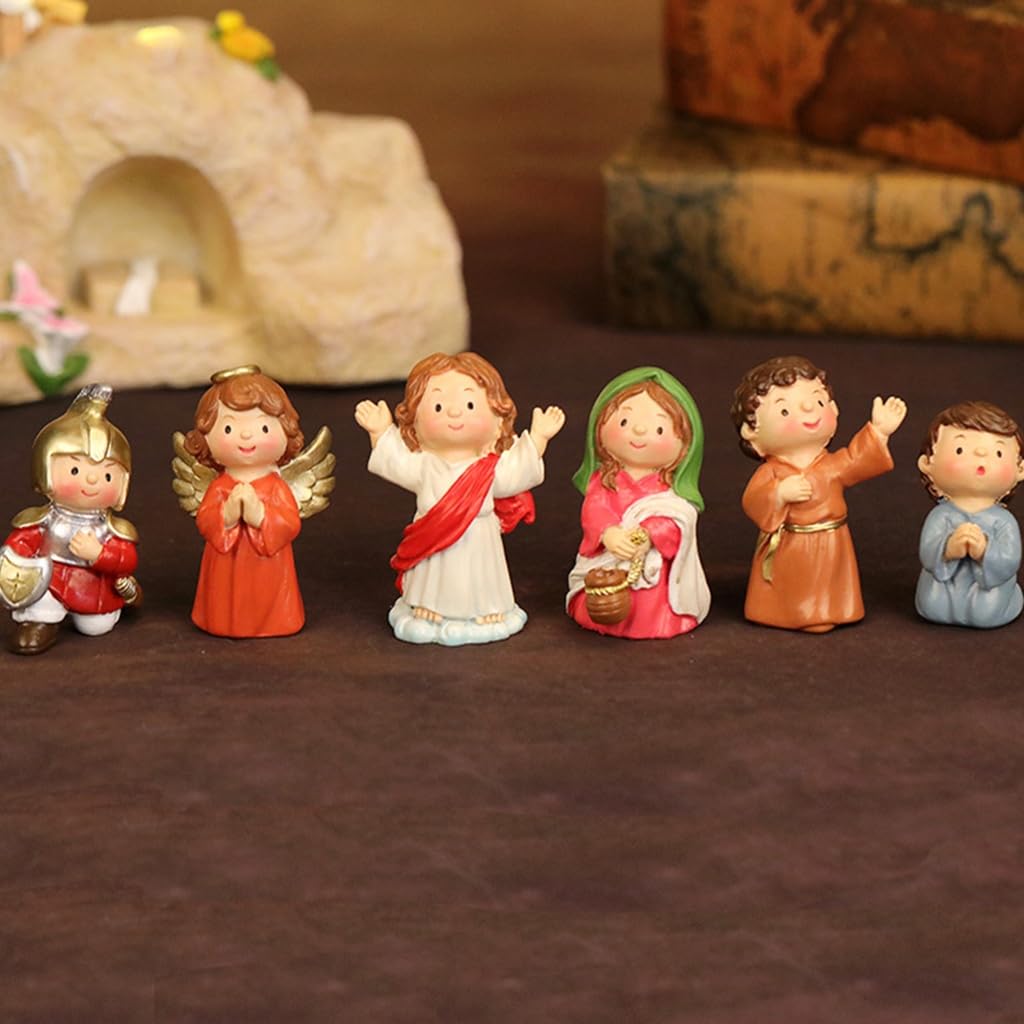 Miniaturowe figurki świąteczne zmartwychwstania z wyświetlaczem LED