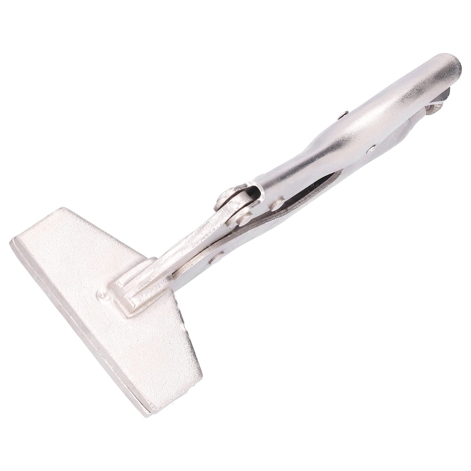 Alicates de Bloqueo Planos, Tornillo de Banco de Cabeza Ajustable con Agarre de Acero, conexión de Piezas de Soldadura con Abrazadera, Palanca Que Ahorra Mano de Obra (8 Pulgadas)