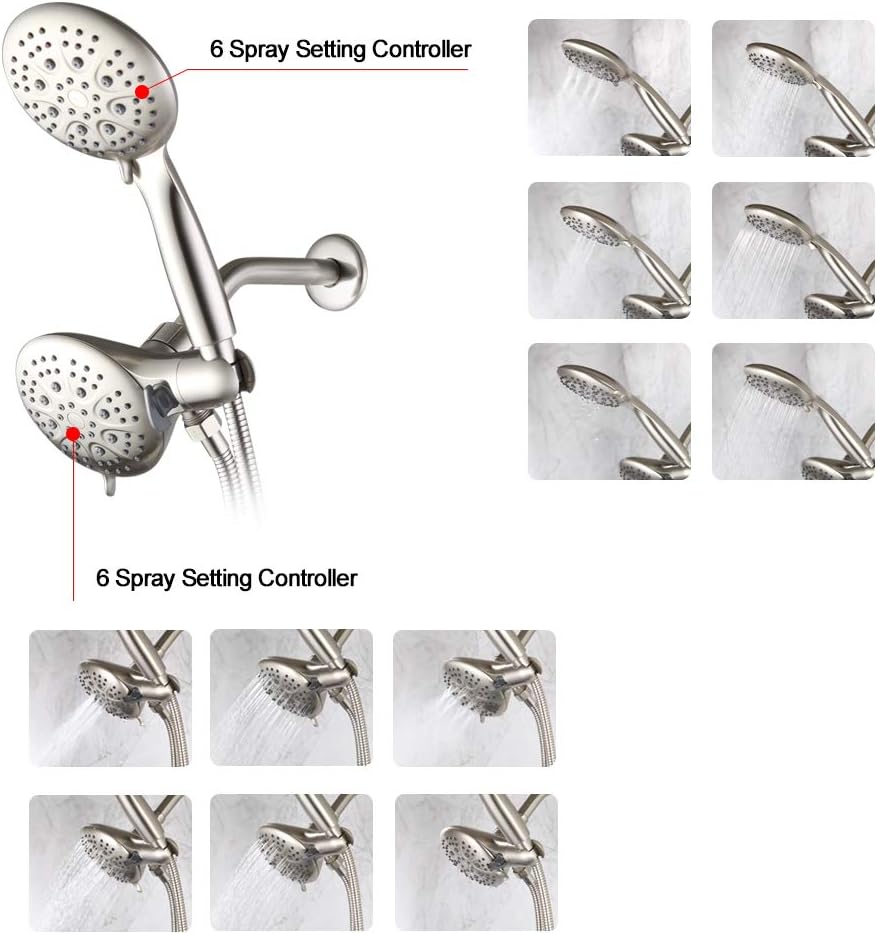Limited Discount Dual-Function Shower Faucet Set with Tub Spout Bath High Pressure 35 Setting Dual 2 in 1 Shower System with Handheld Shower Head 3-way Water Diverter Shower Trim Kit with Rough In Valve Brushed Nickel One-Day Sale: Up to 60% Off Dual-Function Shower Faucet Set with Tub Spout Bath High Pressure 35 Setting Dual 2 in 1 Shower System with Handheld Shower Head 3-way Water Diverter Shower Trim Kit with Rough In Valve Brushed Nickel