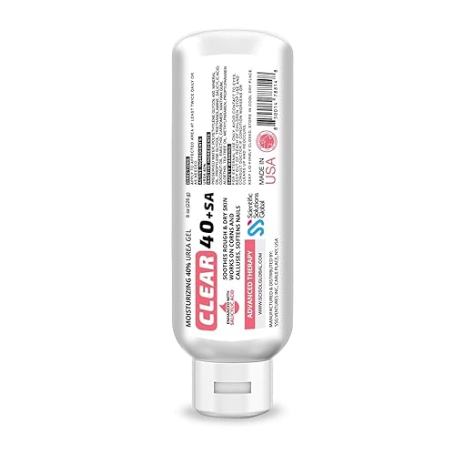 CLEAR 40  SA 40 gel de urea  2 ácido salicílico 8 onzas con árbol de té y aceite de coco aloe vera callos y maíz removedor suaviza los talones