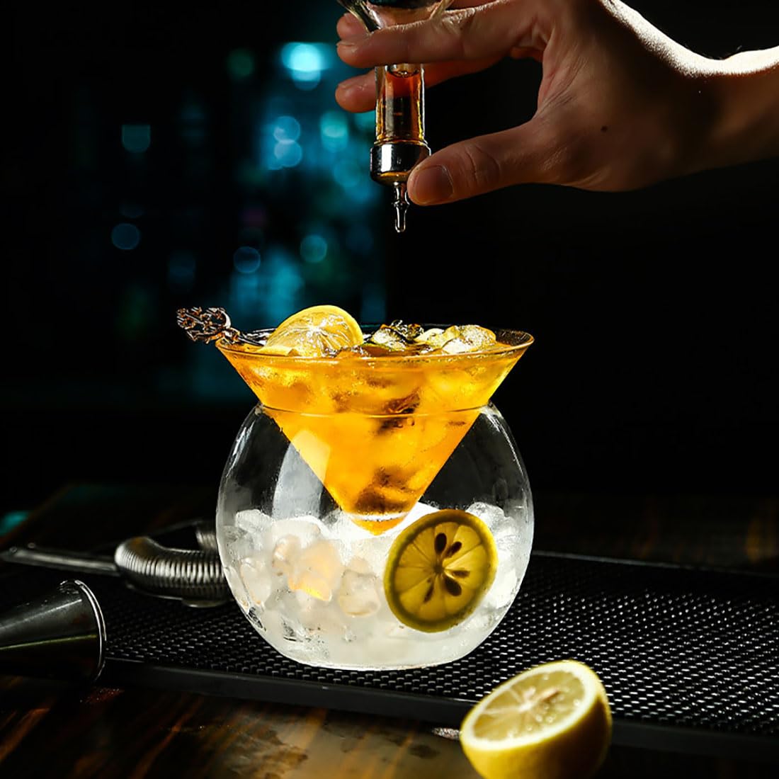 Doppelwandige stiellose Cocktailgläser, klare isolierte Gläser für Dessert, Eiscreme, Vorspeisen, kleine Getränke & Partys