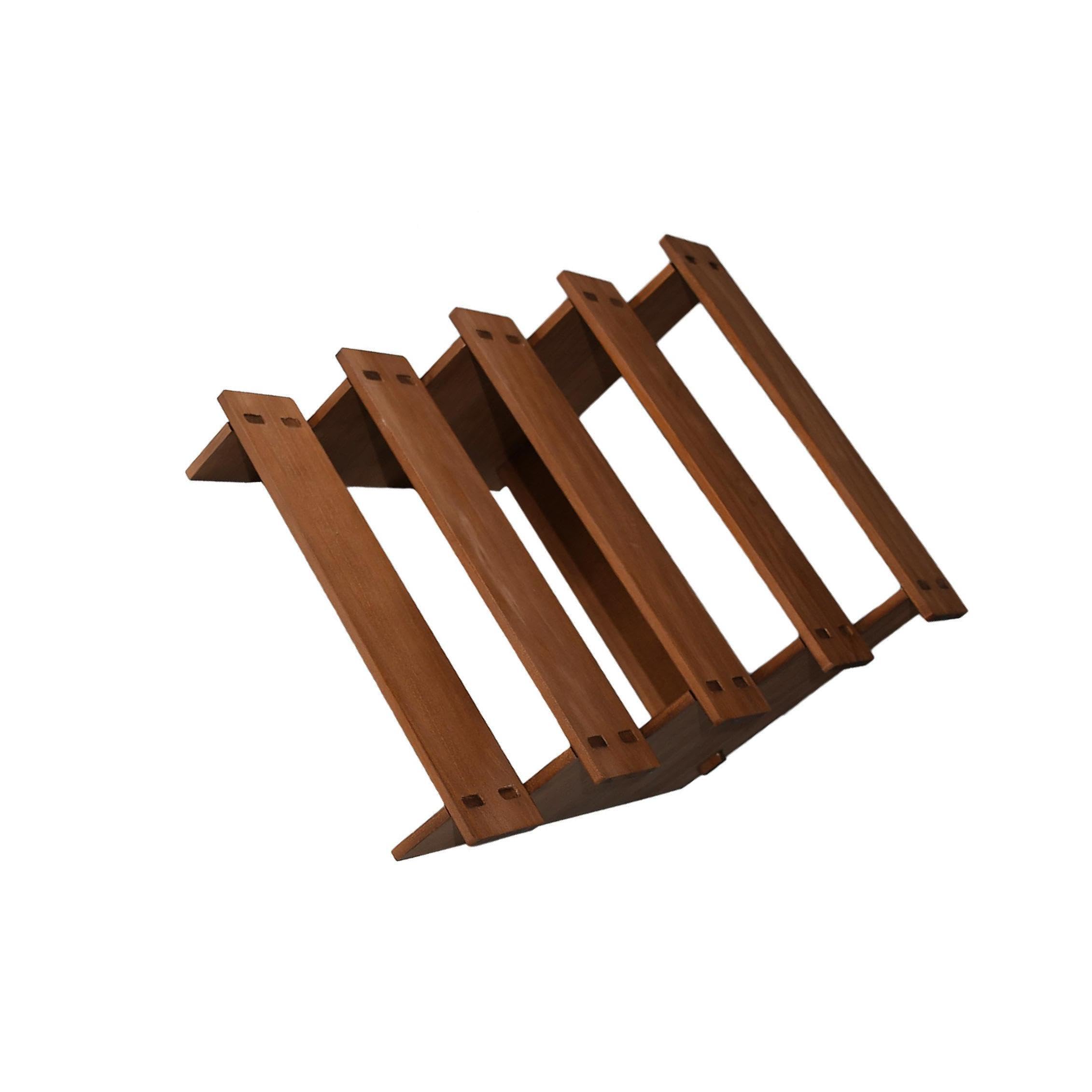 CYDZSRA Simple Yet Elegant Multi Tier Riser Display Shelf Organizer For Jewelry And Crafts In Home Office And Retail Centers Wooden Riser Display Shelf, Brown, 5 Layer 30cm