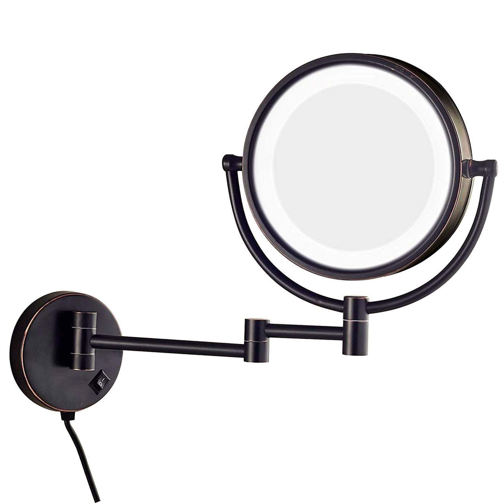 Miroir grossissant de salle de bain LED x10 pour corriger les défauts d'éclairage