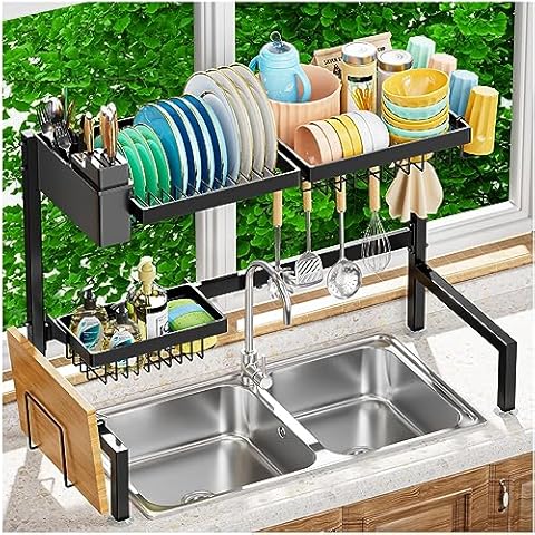 caktraie Over Sink Dish Drying Rack Cover