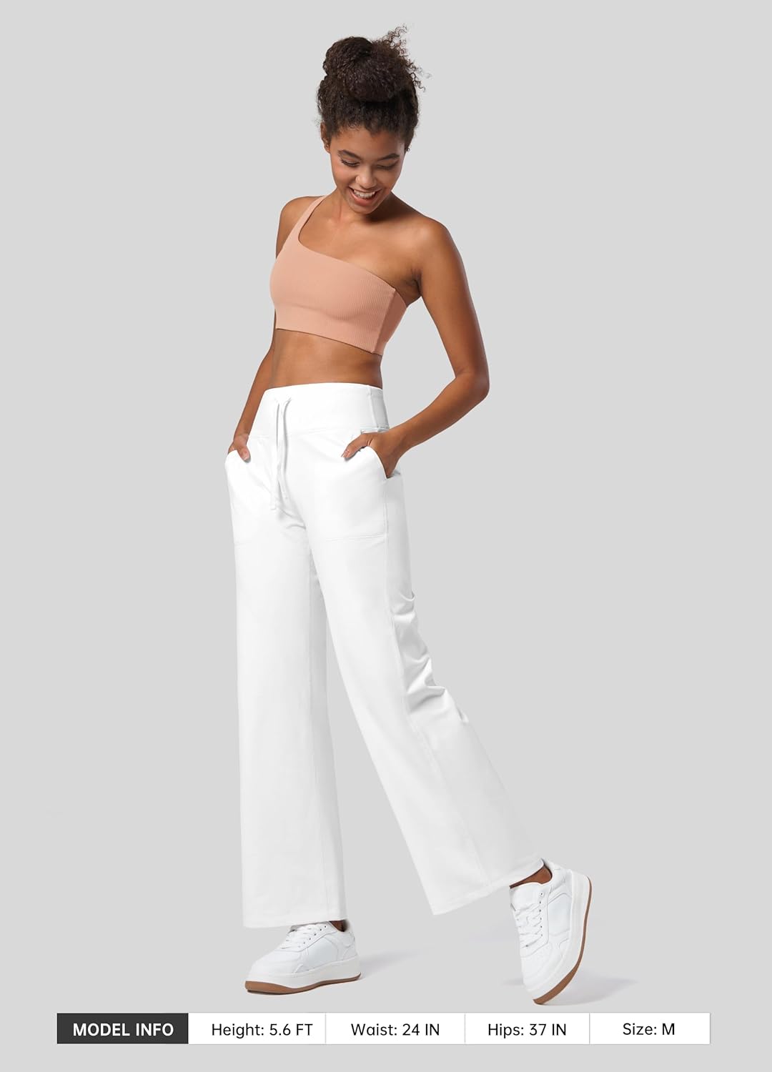 Willit Women's Fleece Lined Pants Wide Leg Thermal Yoga Winter Pants with Pockets High Waist Comyf Casual Lounge Pants - Image 6