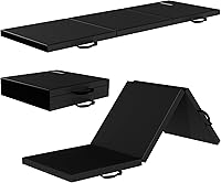 Fitvids 2'x6'x2" Folding Gymnastics Mat - Portable High-Density Workout Mat for Tumbling, Yoga, Pilates, MMA with Handles