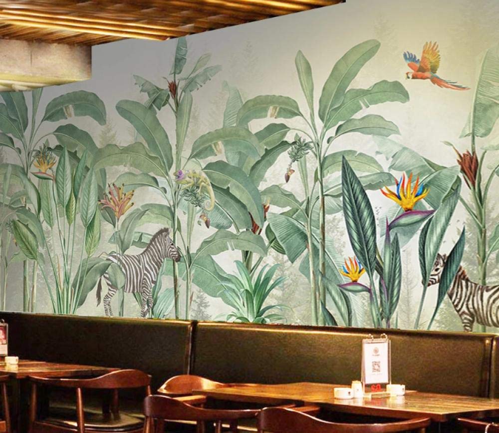 Papier peint 3d forêt tropicale WLLLO 250x175 cm pour un décor mural sur mesure
