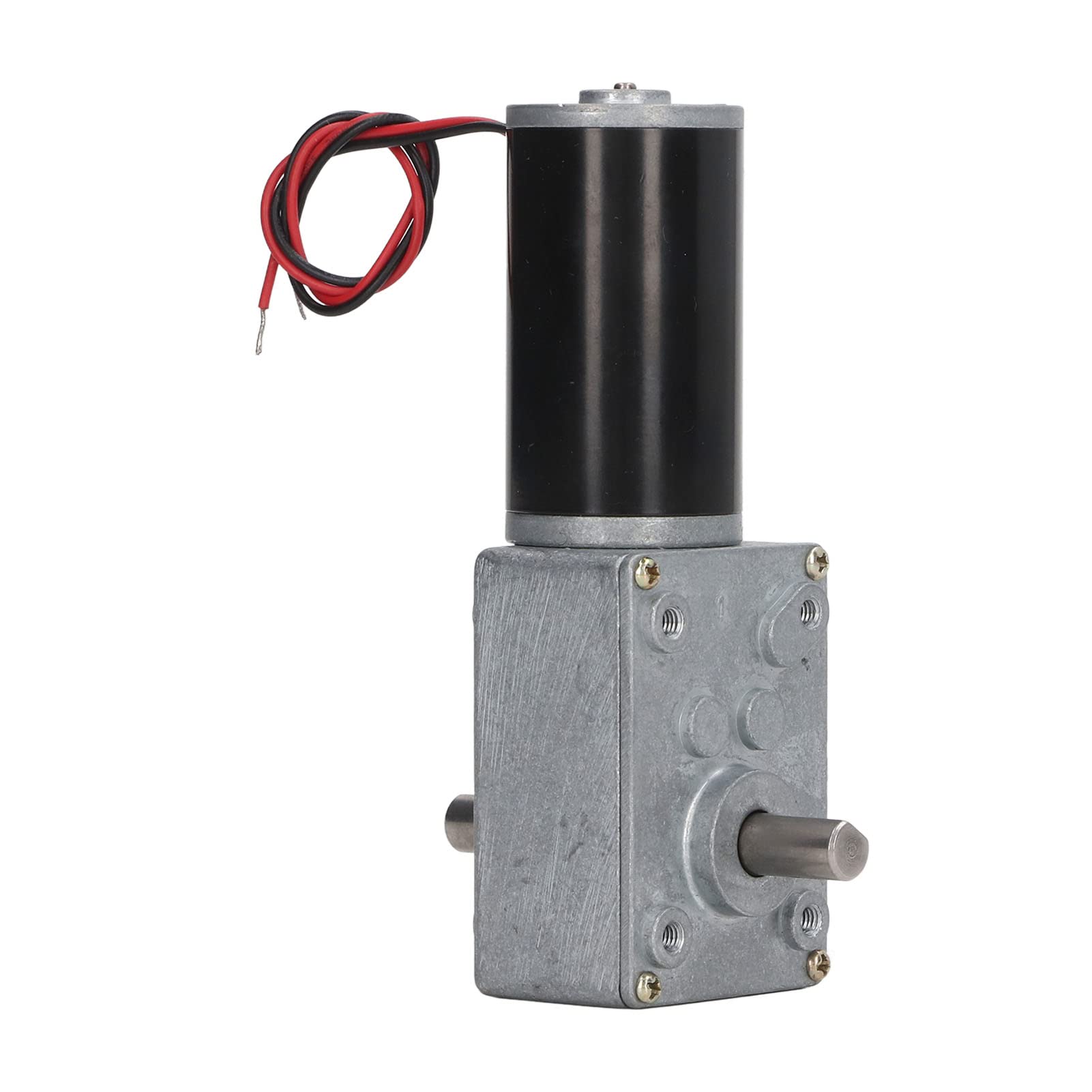 Motor de reducción de corriente continua 12 V CW CCW con doble eje, bobina de latón autobloqueante para automatización (10 rpm)
