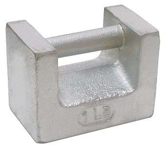 Rice Lake - 12876 Cast Iron ASTM Class 7 Painted Grip Handle Test Weight, 1lbs Mass