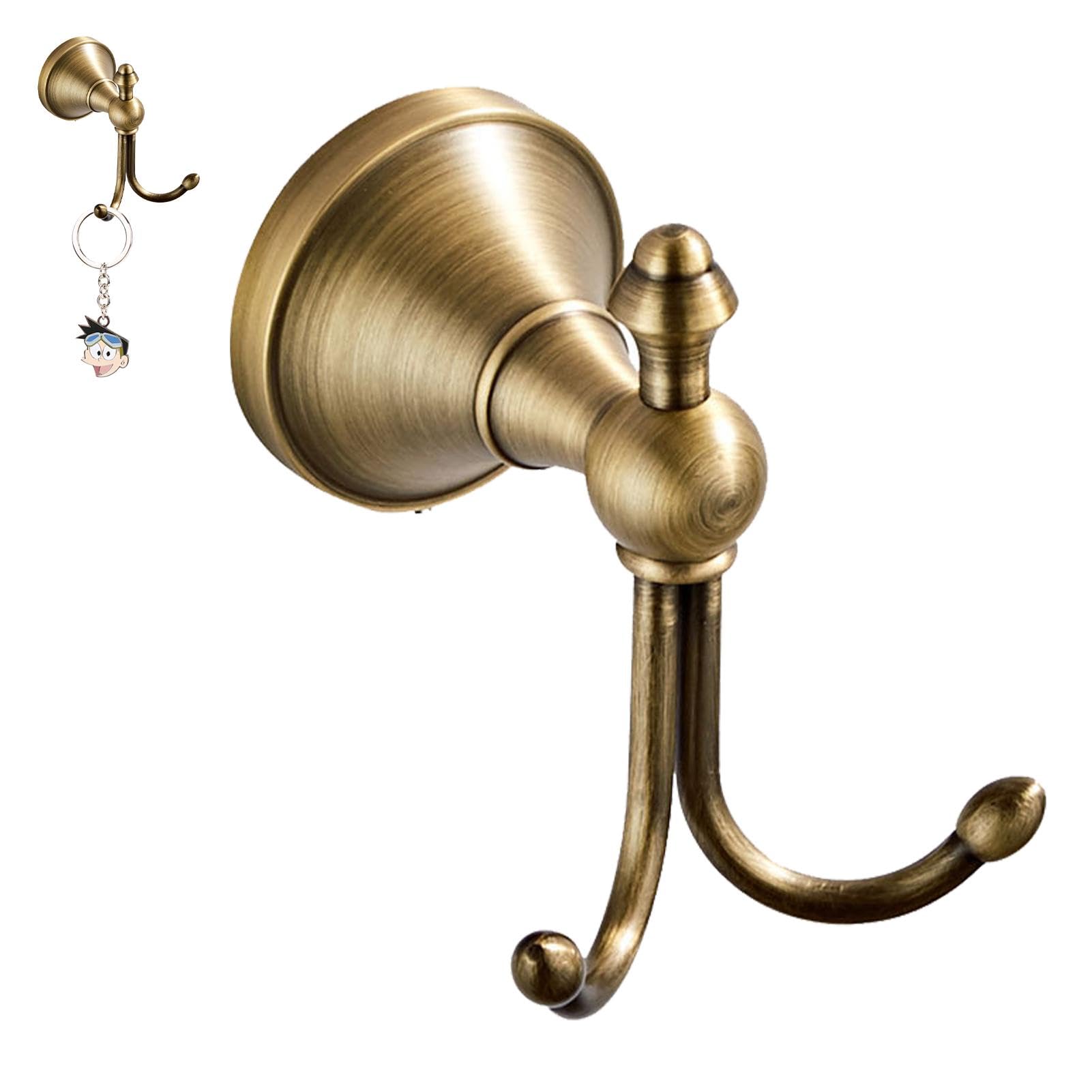 SAILING 5 Ganci Appendiabiti Da Parete Color Bronzo Champagne – Doppi Ganci Per Bagno, Cucina, Ingresso - 3