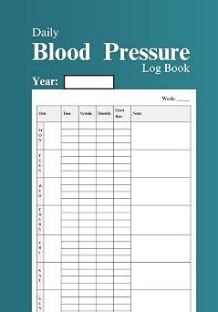 Daily Blood Pressure Log Book Clean and Simple Blood Pressure and Heart Rate Log | Monitor Daily Health Condition At Home | 1 Year Tracker | 54 Pages 7"x10" Inches