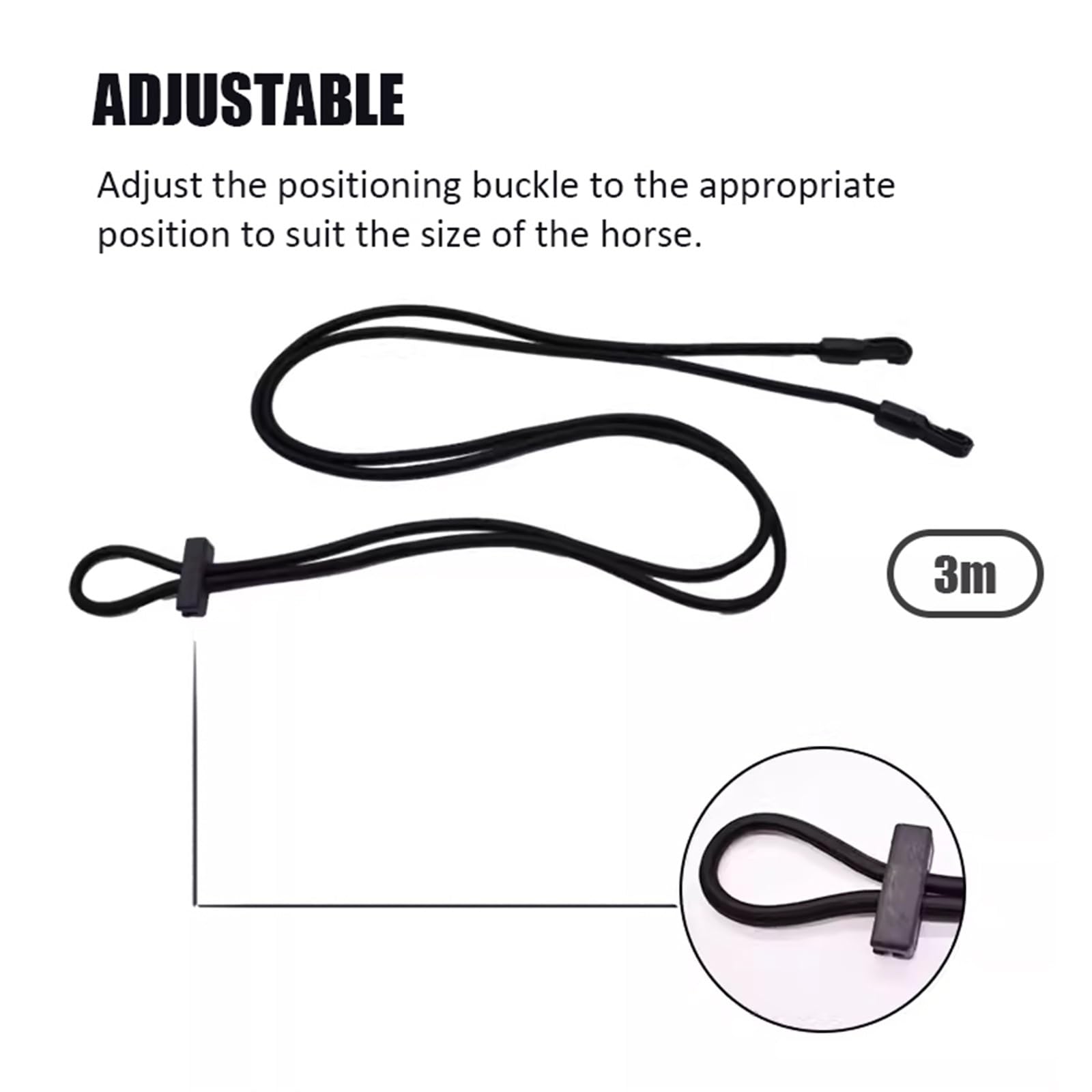 Redini durevoli Regolabile Equitazione Briglia Eastic Allenamento Cinghia Cavallo Briglia Attrezzatura Equitazione Forniture Equestri
