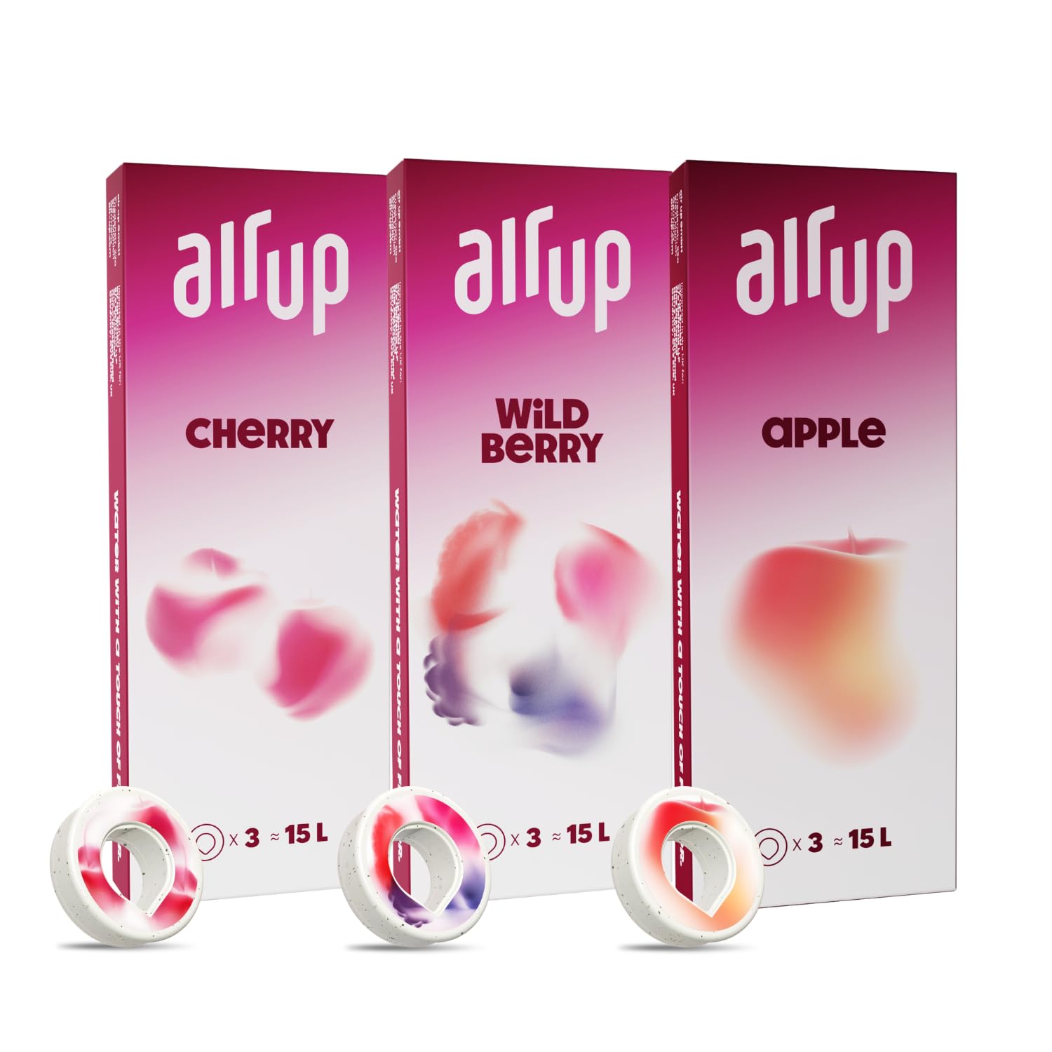 air up Multipack Selezione Frutta| 9 Pod Aromatizzate: Frutti di Bosco, Mela e Ciliegia per 45L d'Acqua | Ideale per Bere Più Acqua | Per Borraccia Originale air up