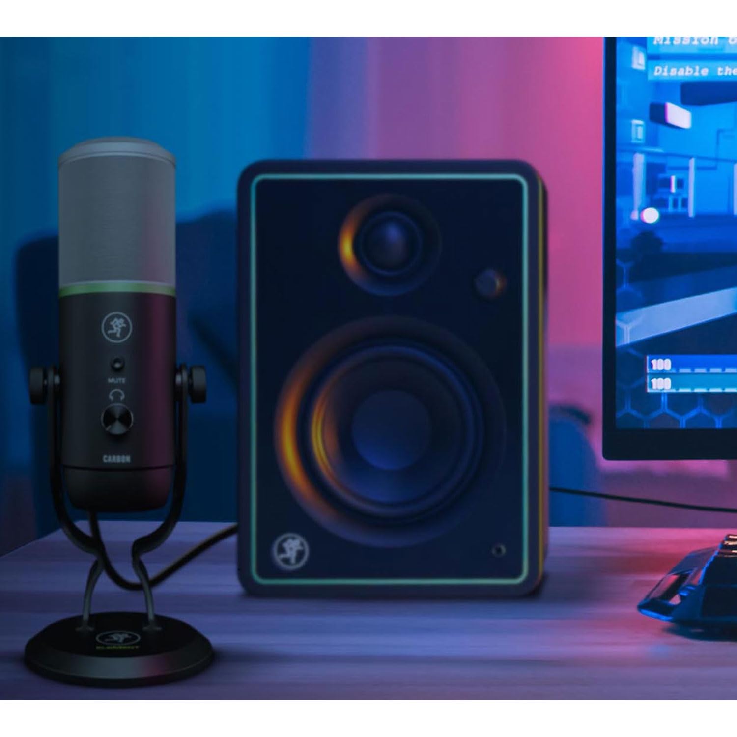 Mackie EM-Carbon mikrofon kondensatorowy USB z ramieniem przegubowym keepdrum