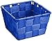 Produktbild WENKO 20366100 Aufbewahrungskorb Adria Mini Blau - Badkorb, quadratisch, Kunststoff-Geflecht, Polypropylen, 14 x 9 x 14 cm