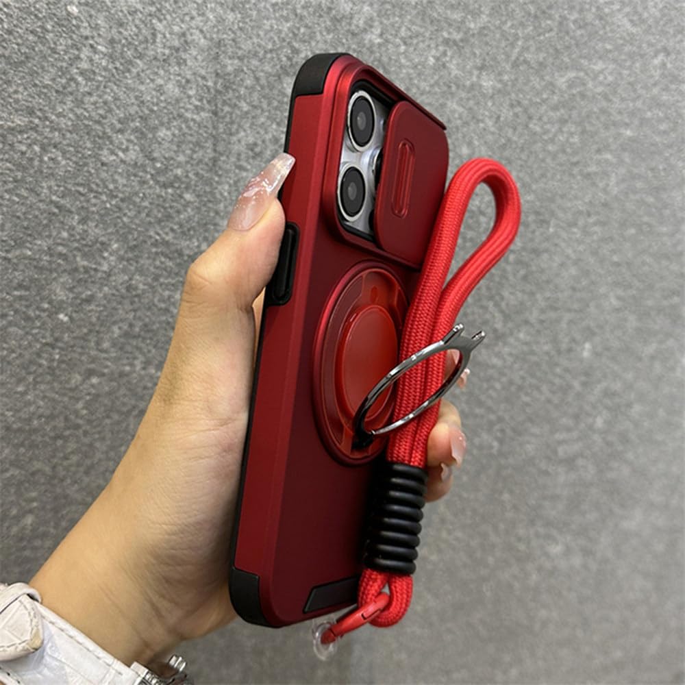 Étui de téléphone magnétique anti-chute avec dragonne pour iPhone 13 Pro - 7