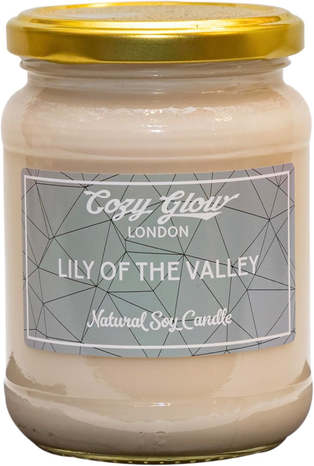 Cozy Glow Lily of the Valley Scented Candle | Large Jar Soy Candle | Long Burning: up to 80 Hours | Fresh Floral Home Fragrance Gift