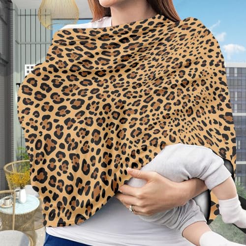 Image of Baby Car Seat Covers Leopard Print Baby Stuff, Brown