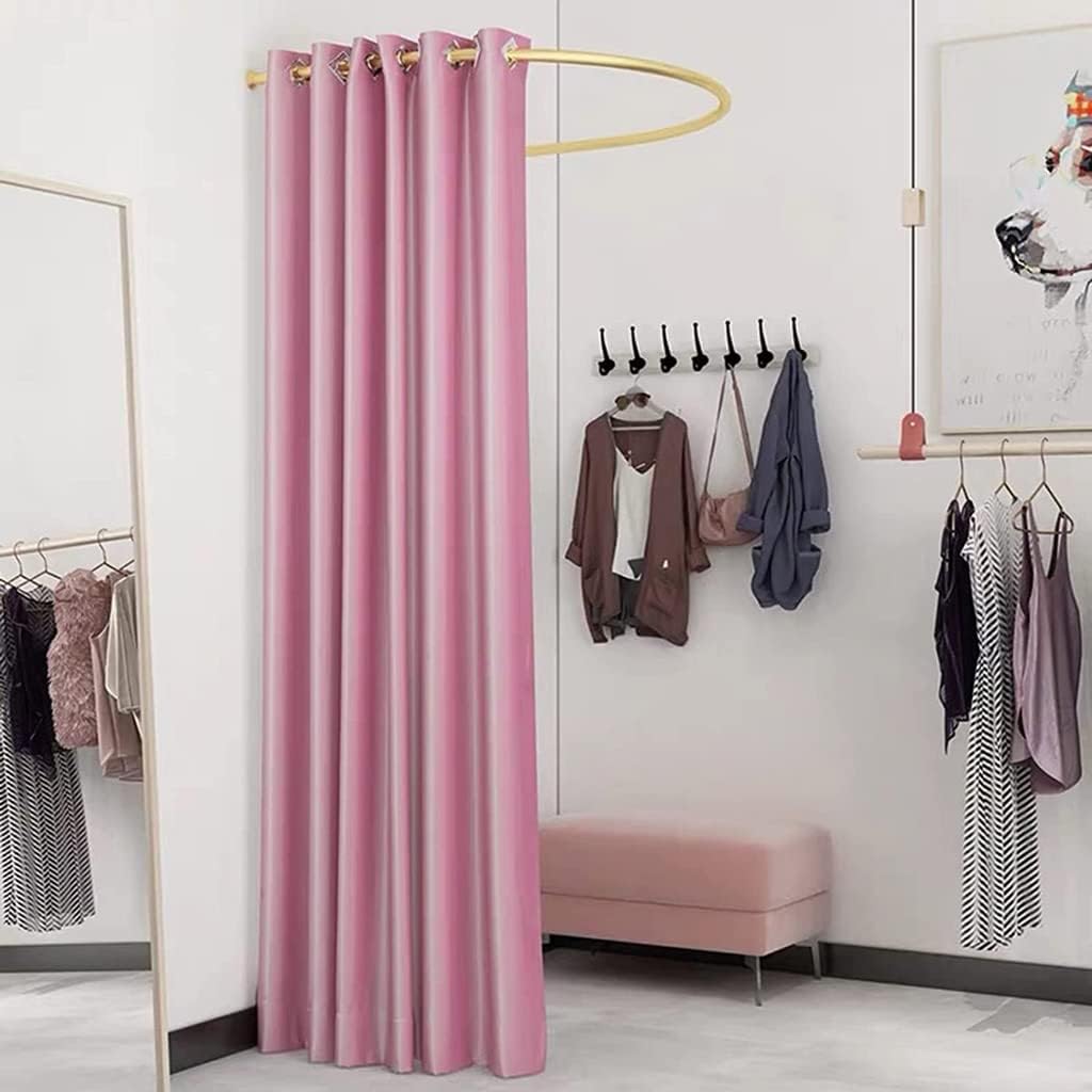 Portable Dressing Room U-Corner Wall Hanging Fitting Room Free-Standing Strong Load- Bearing Changing Room Dormitories Bedroom