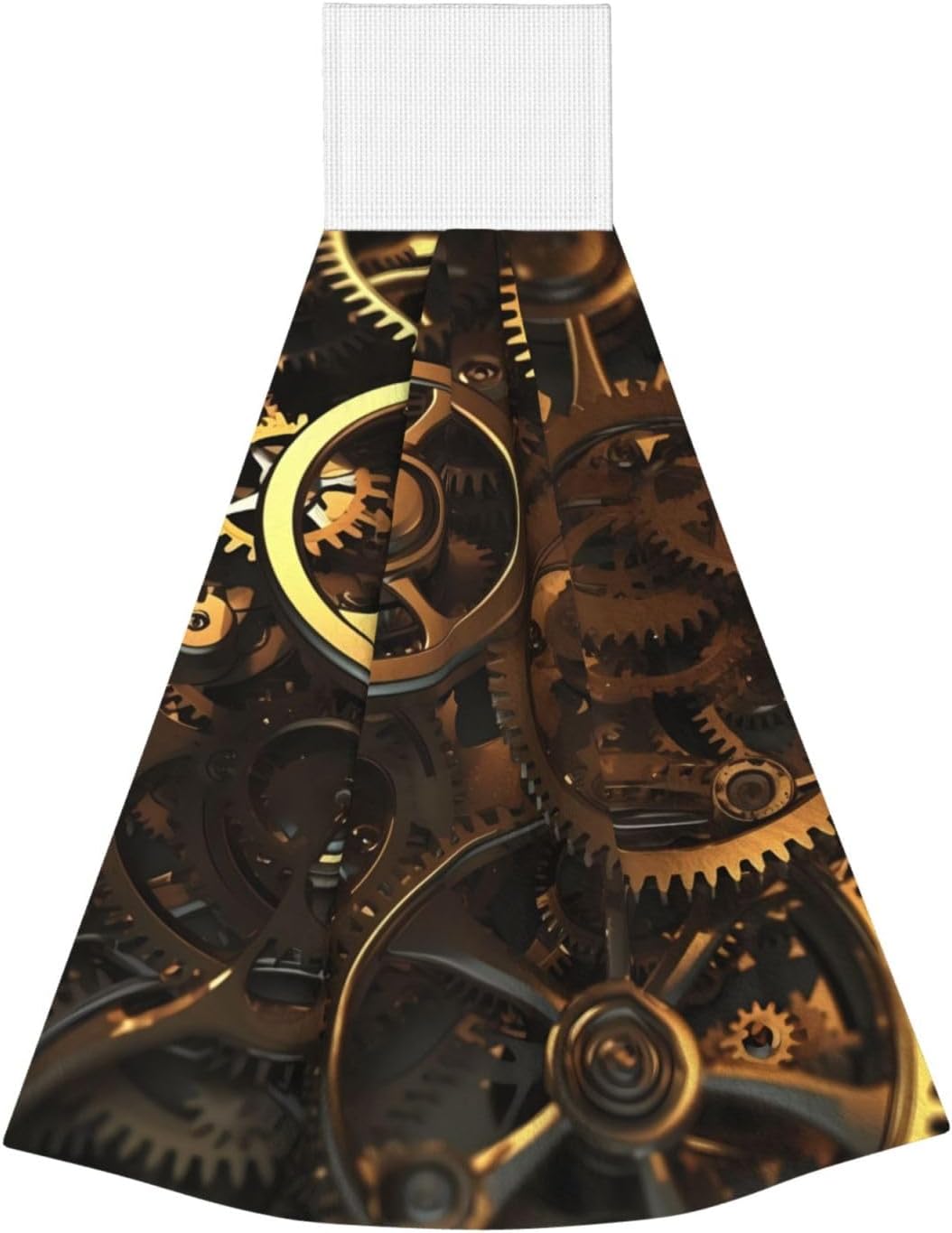Cool Steampunk Gears Hand Towels Absorbent Hanging Kitchen Towels with Hanging Loop Soft Kitchen Dish Towel Fast Drying Tie Towels for Kitchen Bathroom Home Decor